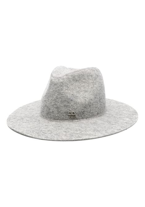 Grey logo-embellished fedora hat Ruslan baginskiy - women